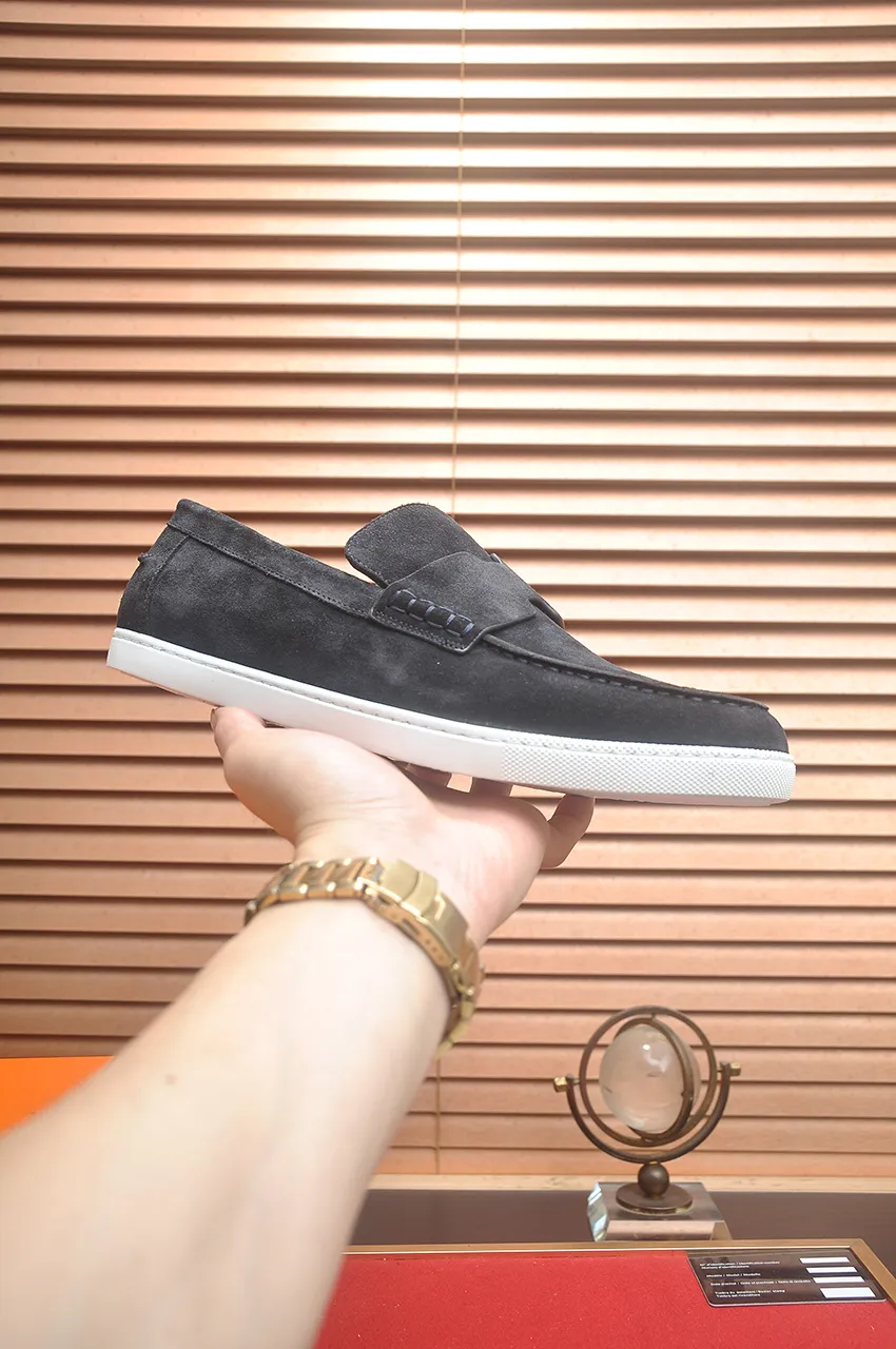Men's Men's Shoes💰560💶[[HERMES]] (High-end Niuli) New 🍀 HERMES - top version of Hermès classic casual leather shoes! Made of imported original cowhide, the inner top layer is comfortable cowhide lining! Original wear-resistant rubber outsole! High quality products! Code number 39-45 (45 customized)